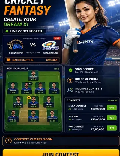 CRIC5 (cric 5 apk) fantasy cricket & matchday visual 3